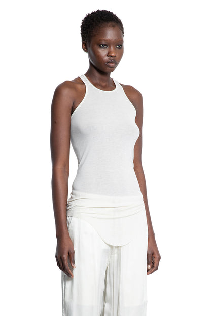 RICK OWENS WOMAN OFF-WHITE T-SHIRTS & TANK TOPS