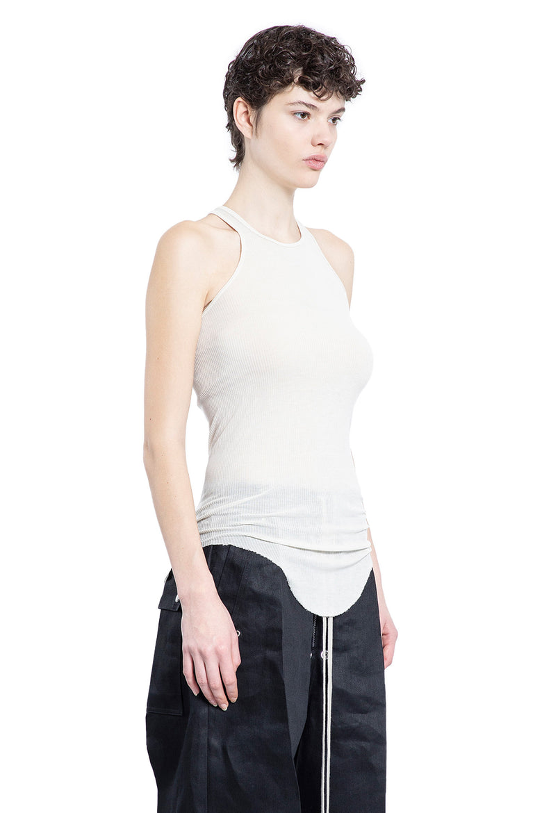 RICK OWENS WOMAN BEIGE T-SHIRTS & TANK TOPS