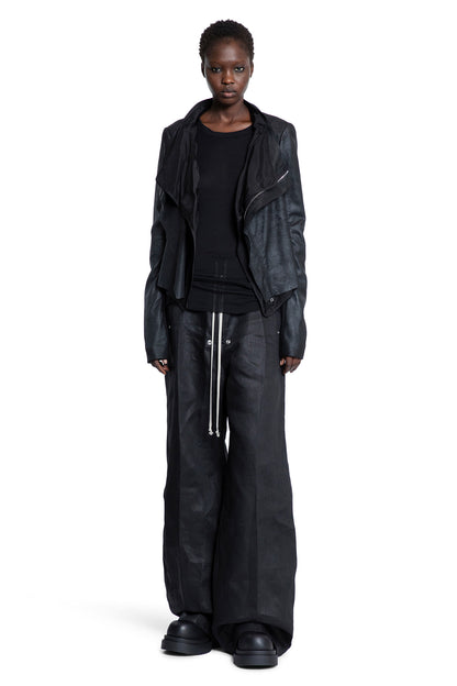 RICK OWENS WOMAN BLACK T-SHIRTS & TANK TOPS