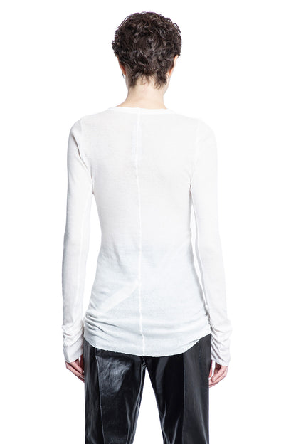 RICK OWENS WOMAN WHITE T-SHIRTS & TANK TOPS