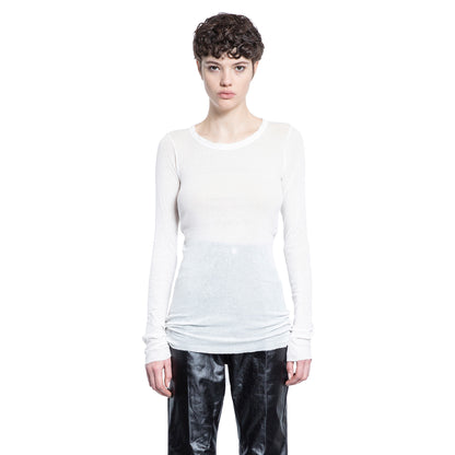 RICK OWENS WOMAN WHITE T-SHIRTS & TANK TOPS