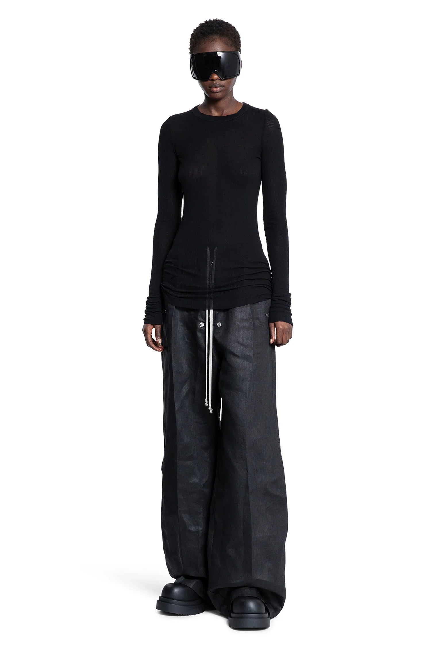 RICK OWENS WOMAN BLACK T-SHIRTS & TANK TOPS - Antonioli.eu