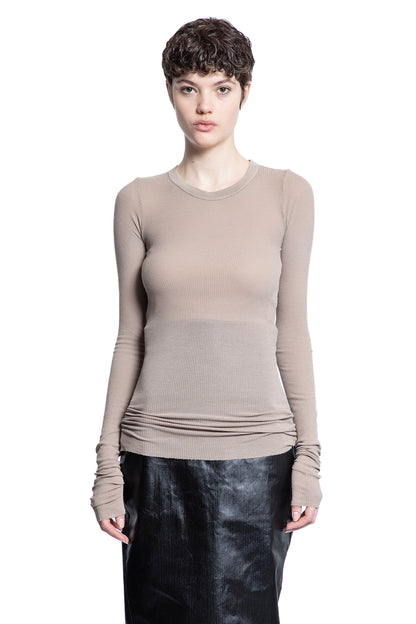 RICK OWENS WOMAN PINK T-SHIRTS & TANK TOPS