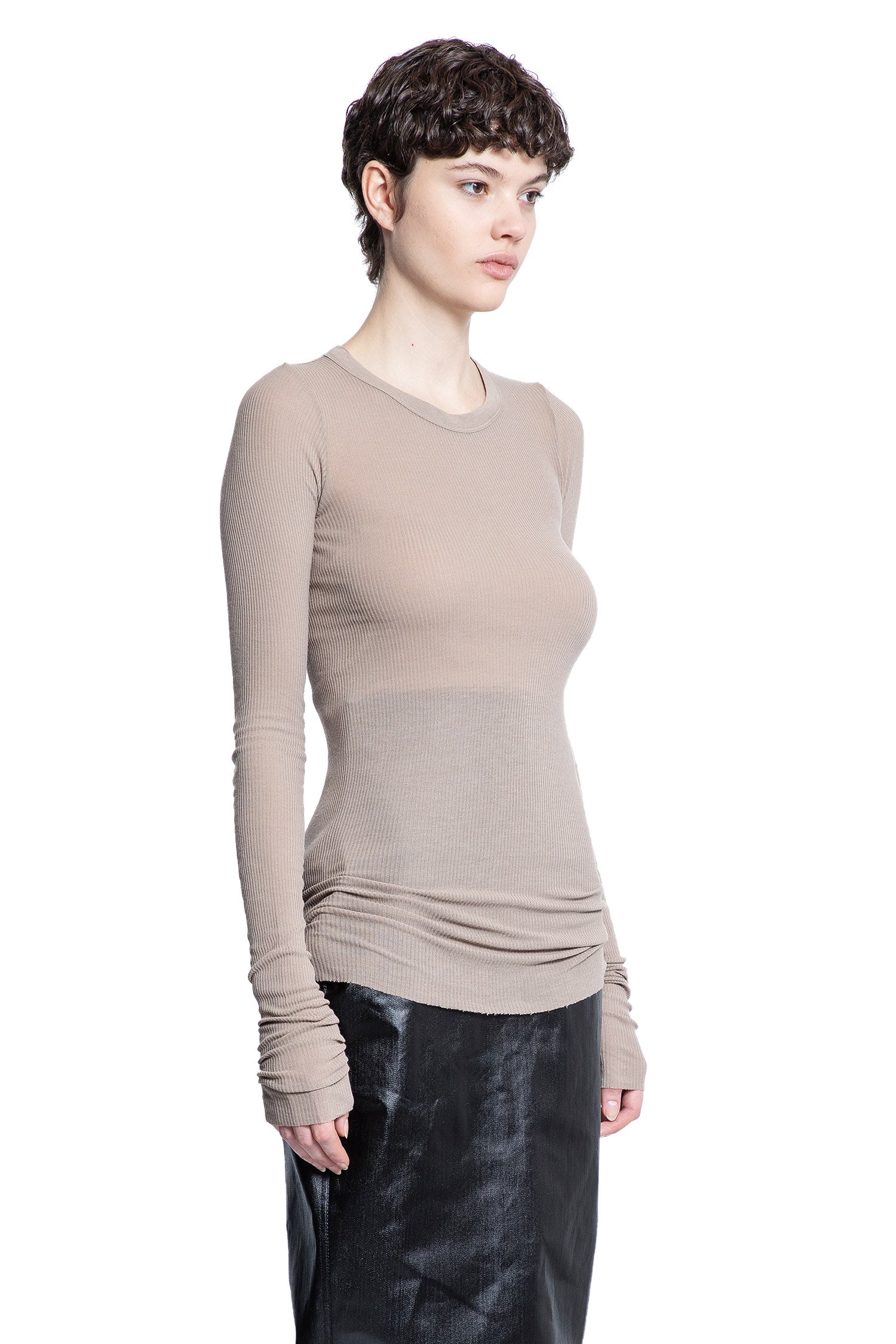 RICK OWENS WOMAN PINK T-SHIRTS & TANK TOPS