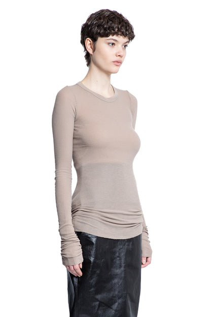 RICK OWENS WOMAN PINK T-SHIRTS & TANK TOPS