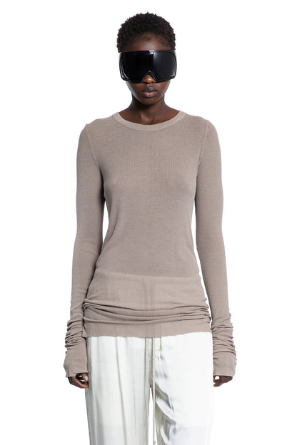 RICK OWENS WOMAN PINK T-SHIRTS & TANK TOPS