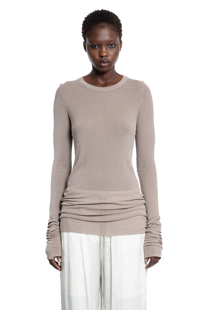RICK OWENS WOMAN PINK T-SHIRTS & TANK TOPS