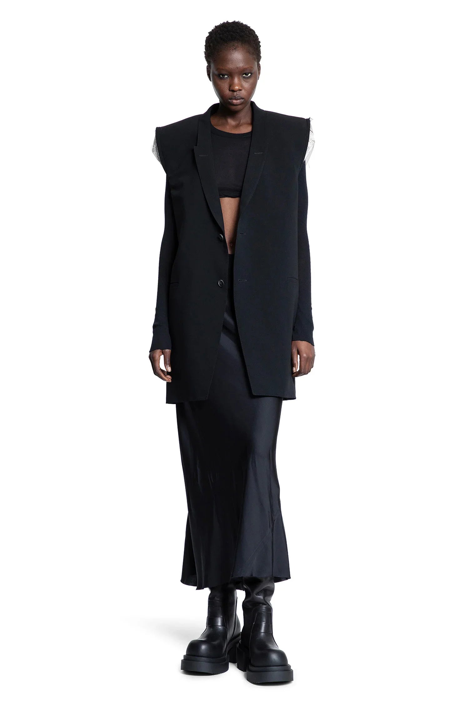 RICK OWENS WOMAN BLACK TOPS - Antonioli.eu