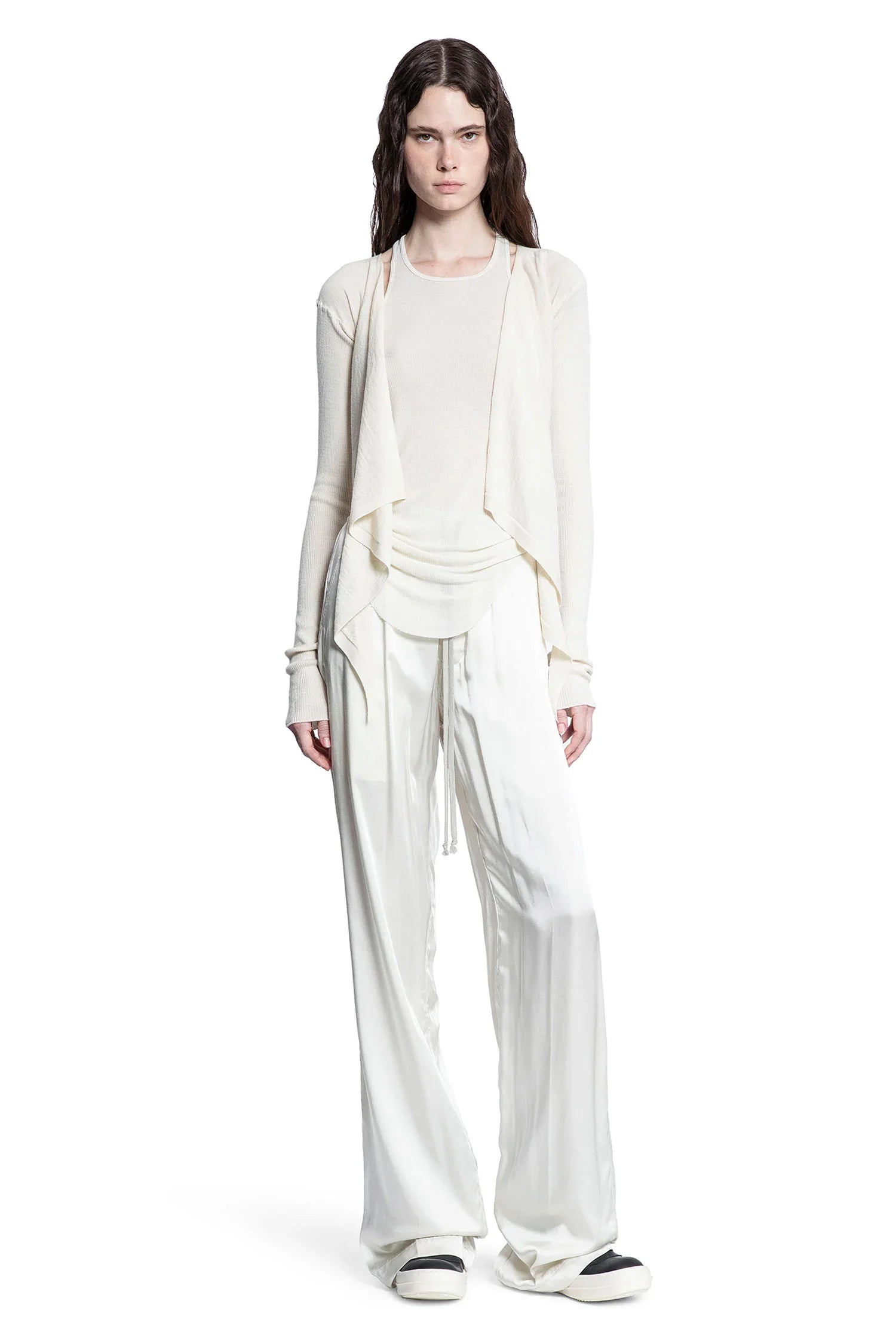 RICK OWENS WOMAN WHITE TROUSERS - Antonioli.eu