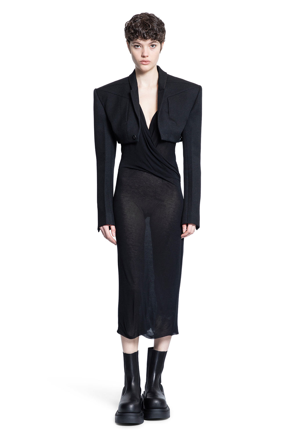 RICK OWENS WOMAN BLACK DRESSES