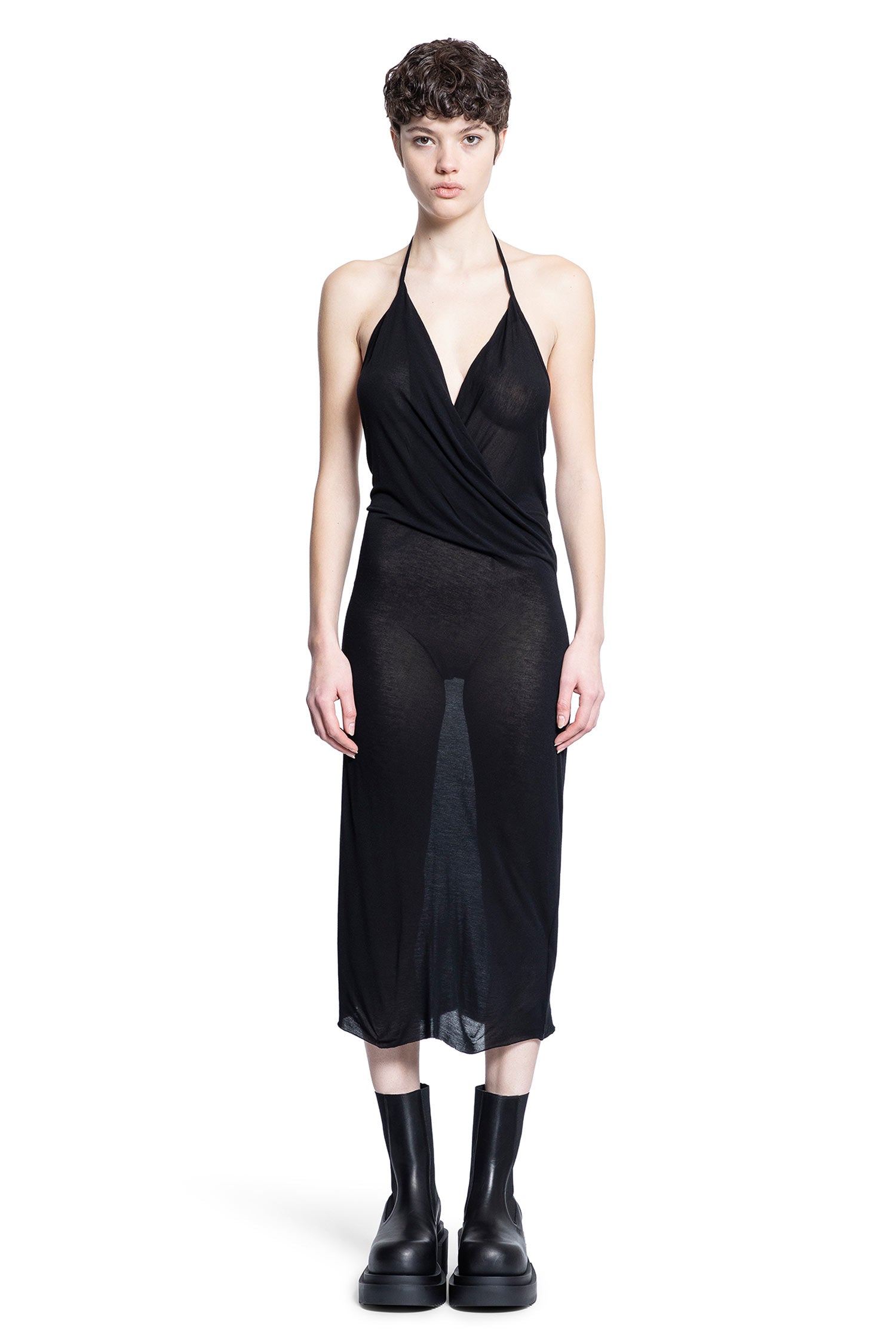 RICK OWENS WOMAN BLACK DRESSES