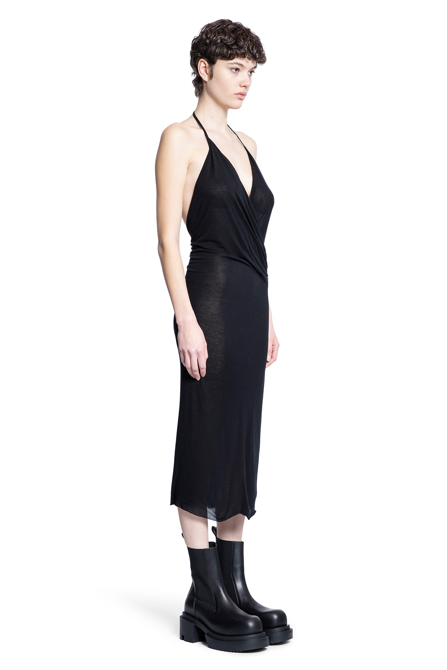 RICK OWENS WOMAN BLACK DRESSES