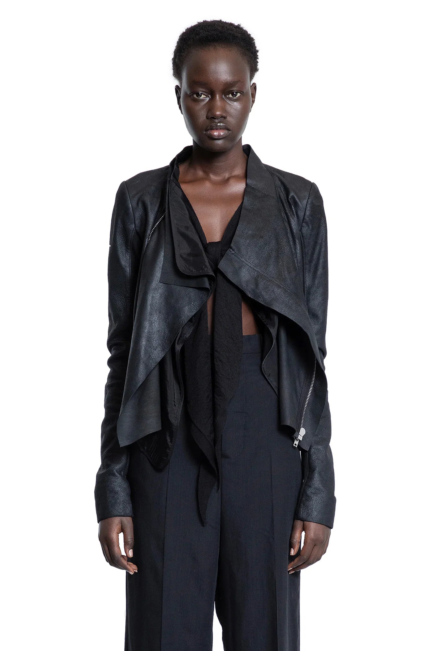 RICK OWENS WOMAN BLACK JACKETS - Antonioli.eu
