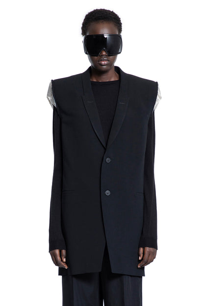 RICK OWENS WOMAN BLACK VESTS