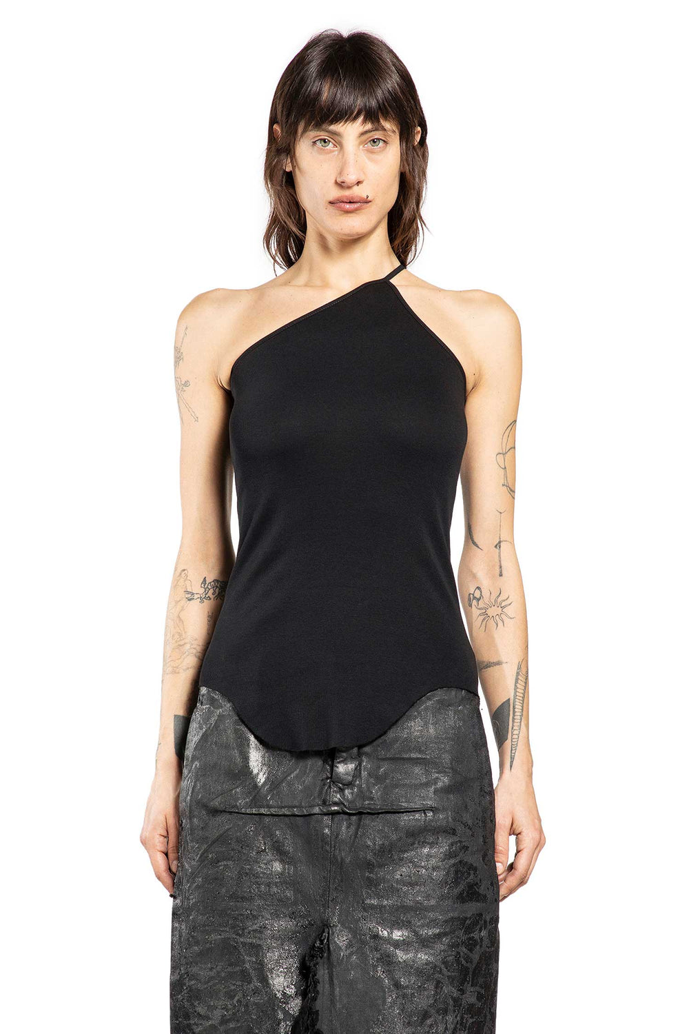 RICK OWENS Temple One Shoulder Tank woman