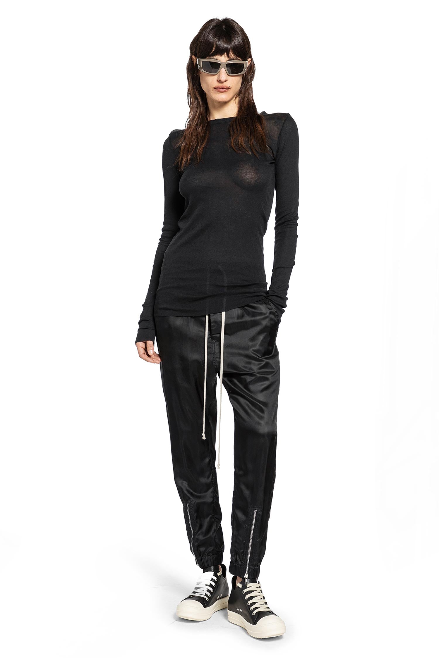 Temple Rib LS Tee In Mini Rib Jersey