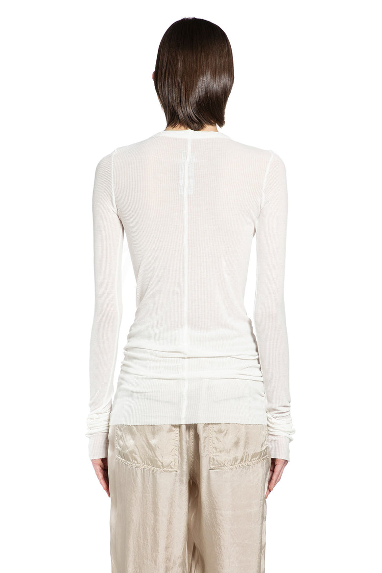 RICK OWENS Temple Rib Long Sleeve T-Shirt woman