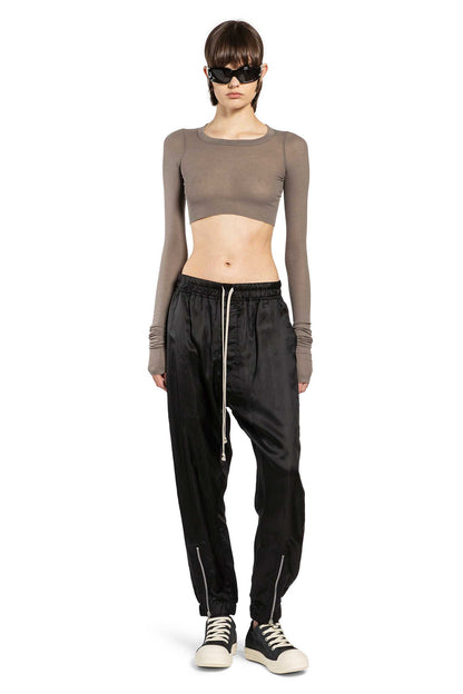 Temple Ls Crop Tee In Viscose Silk Rib