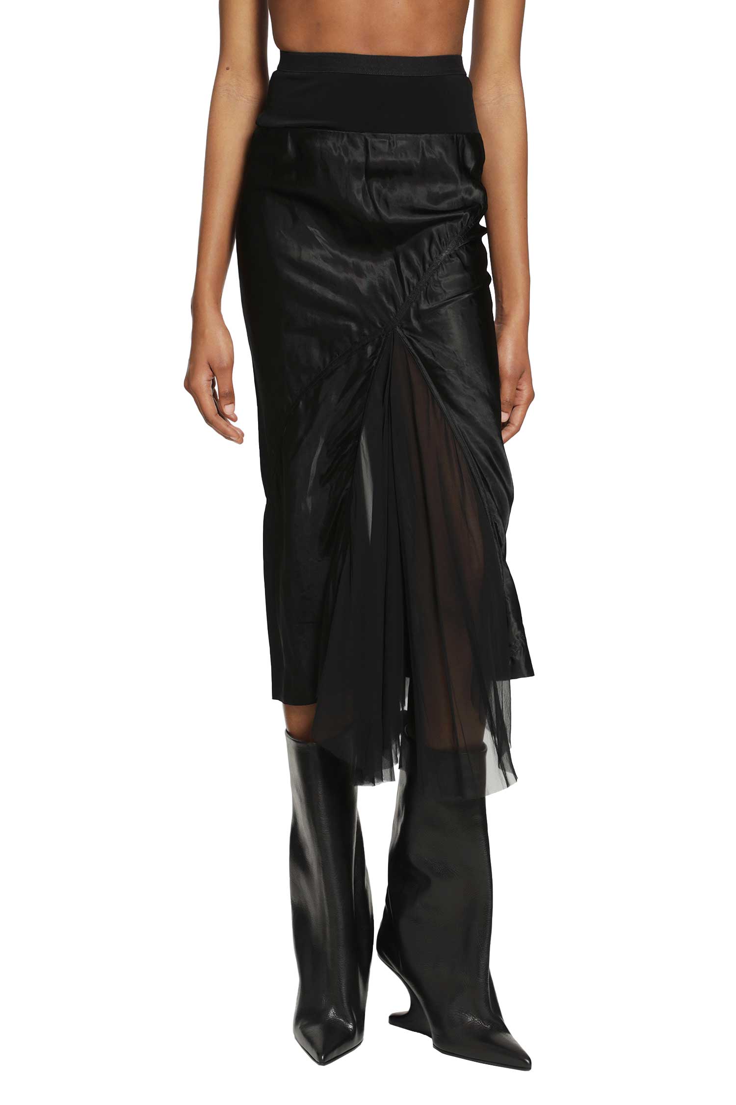 RICK OWENS Temple A-Line Bias Skirt woman