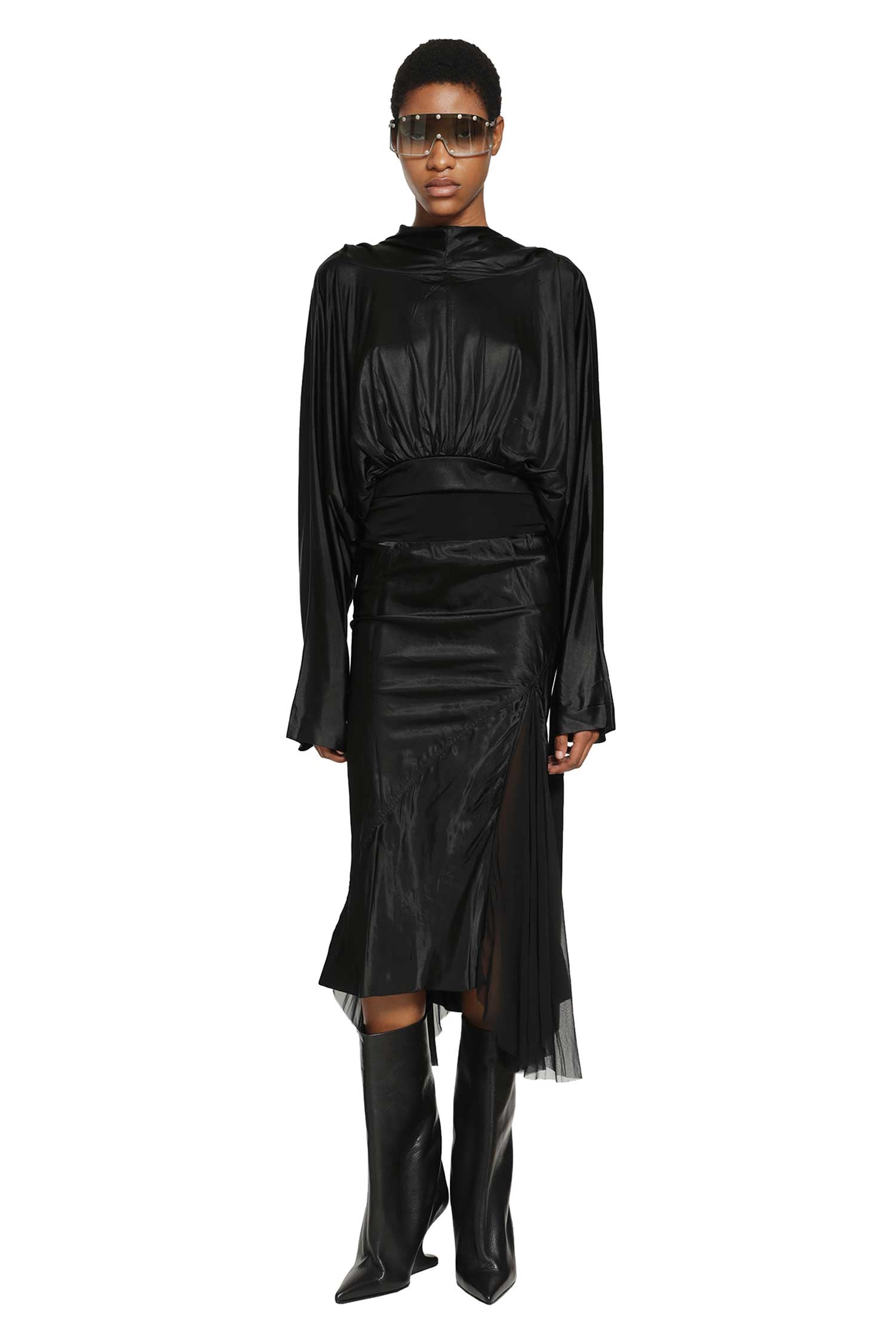 Temple A-Line Bias Skirt