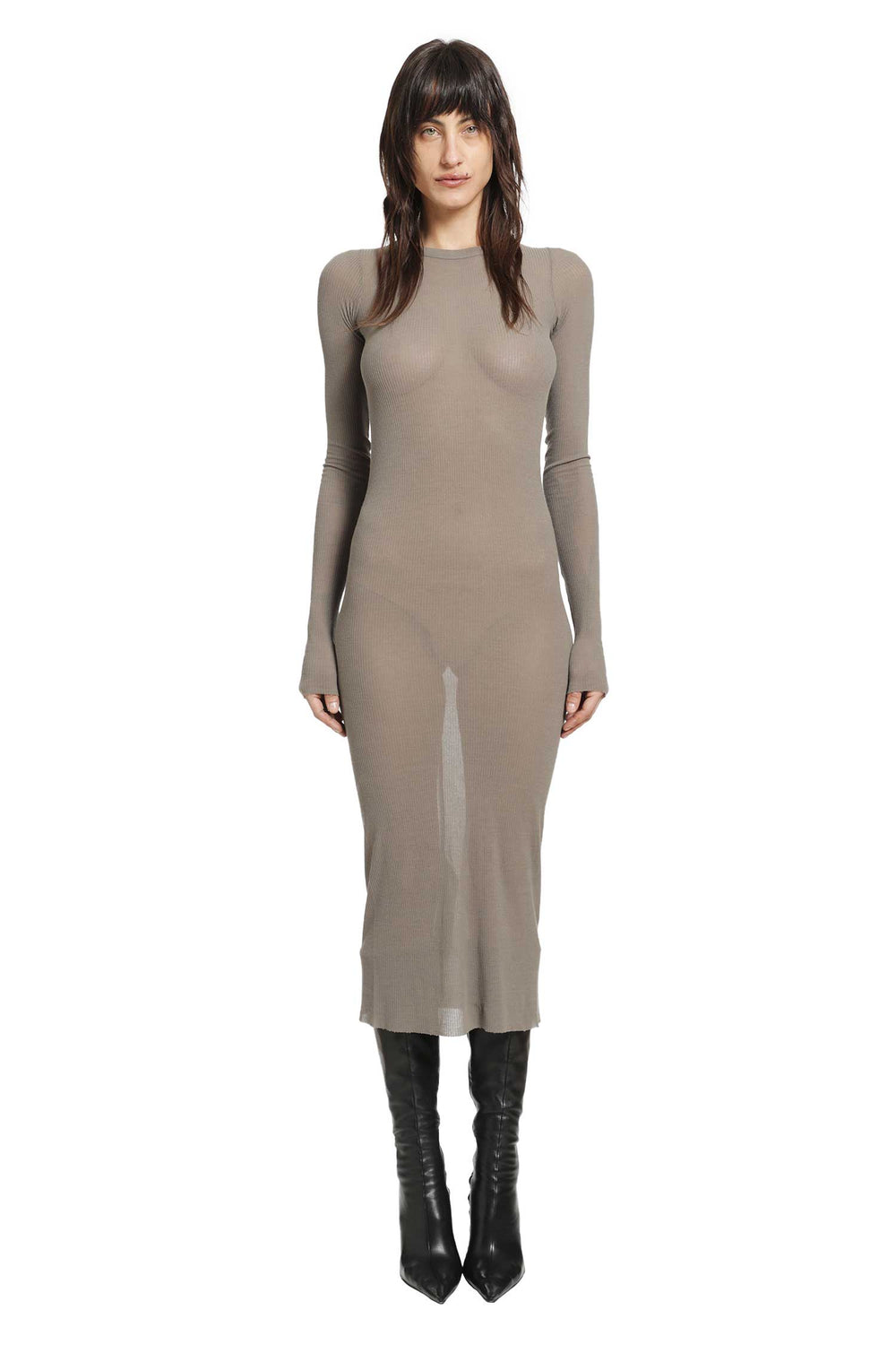 RICK OWENS Temple Rib Long Sleeves Dress woman