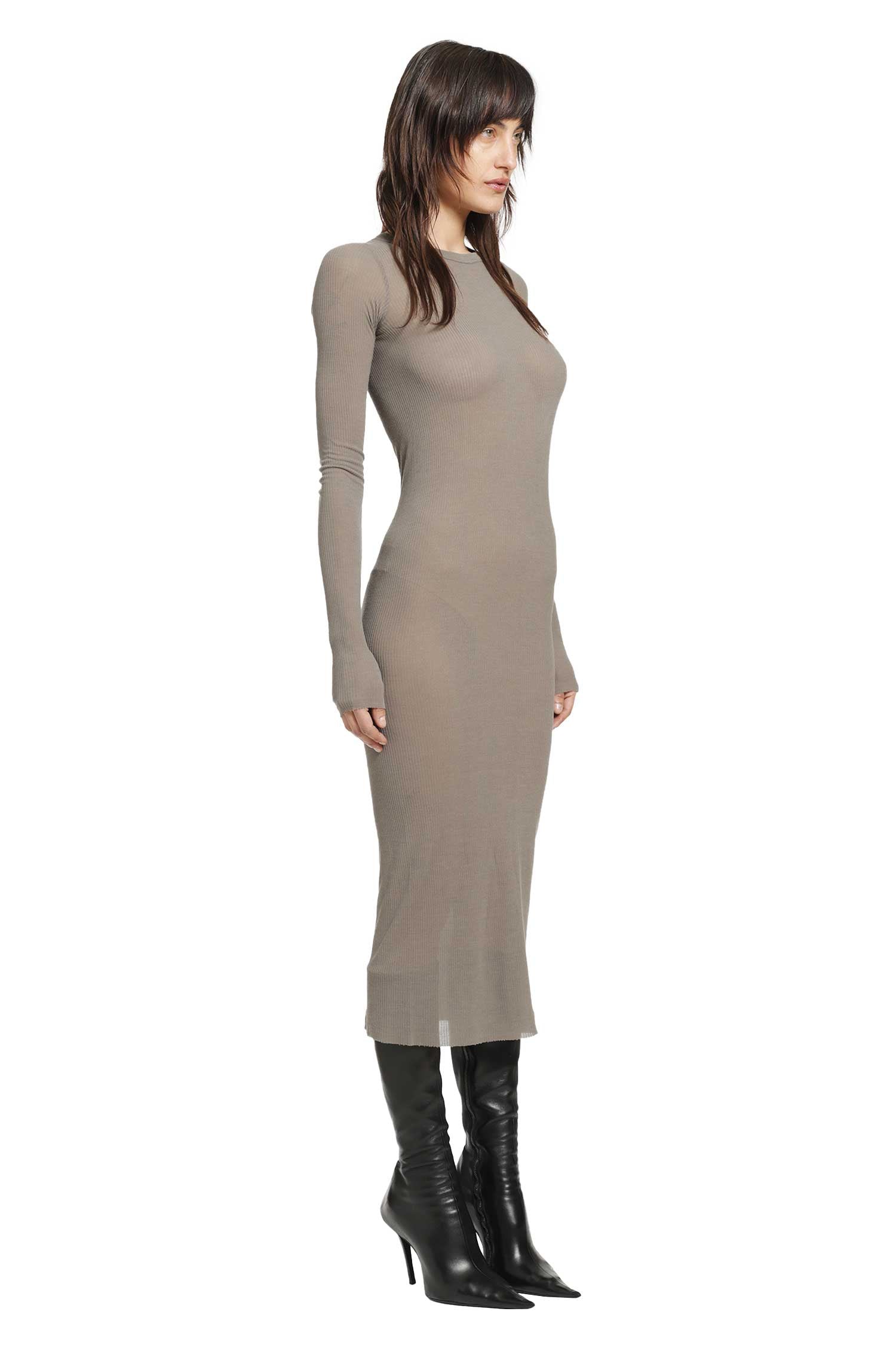 Temple Rib Long Sleeves Dress