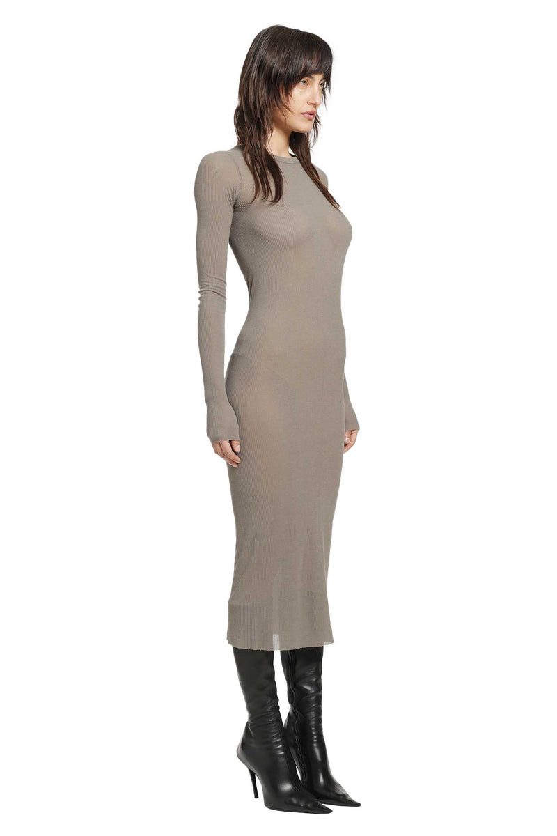 Temple Rib Long Sleeves Dress