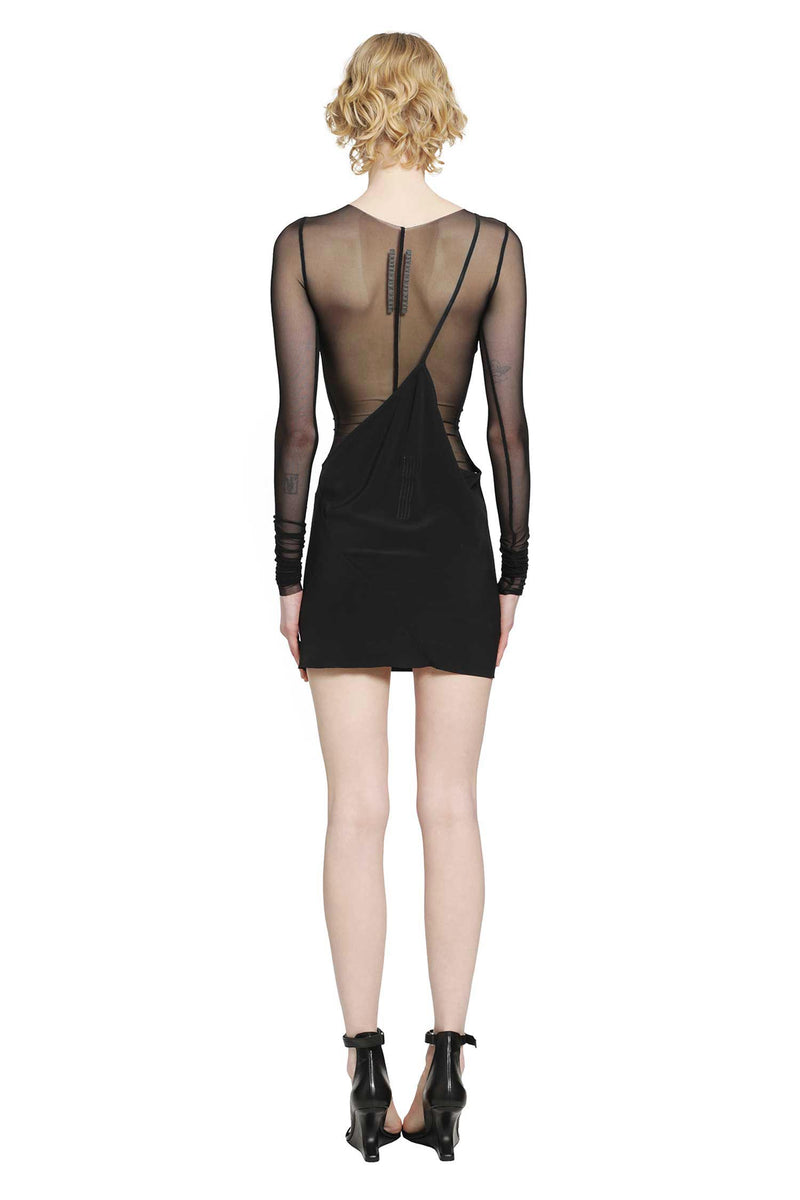 RICK OWENS Temple Bias Strap Mini Dress woman