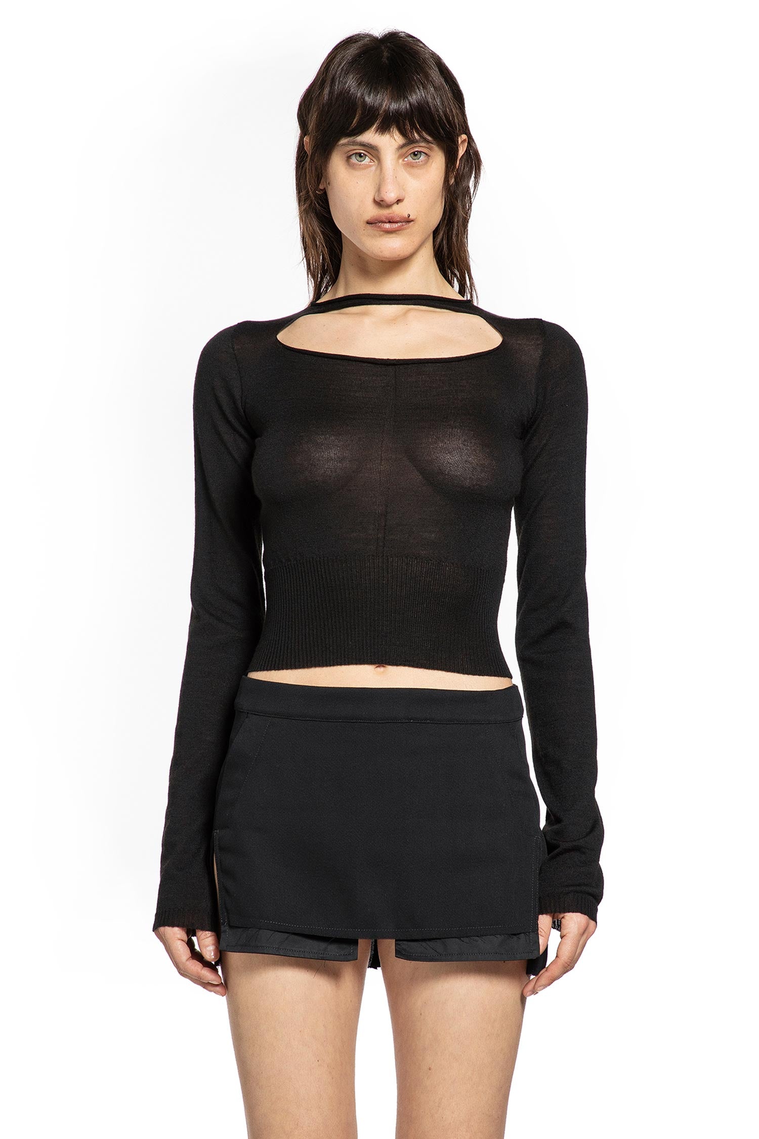 Temple Cropped Pull in Wool