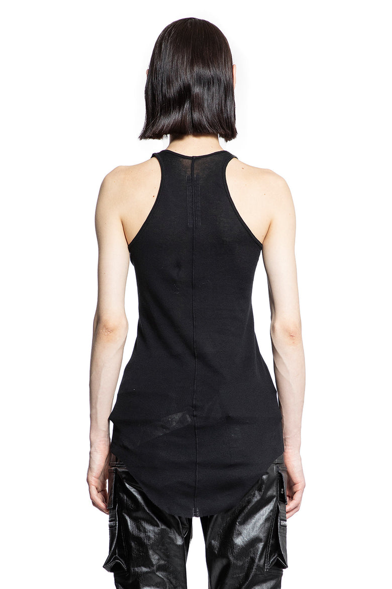 RICK OWENS WOMAN BLACK T-SHIRTS & TANK TOPS