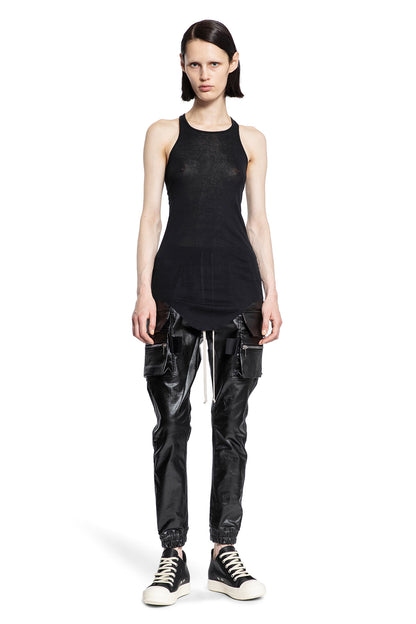 RICK OWENS WOMAN BLACK T-SHIRTS & TANK TOPS