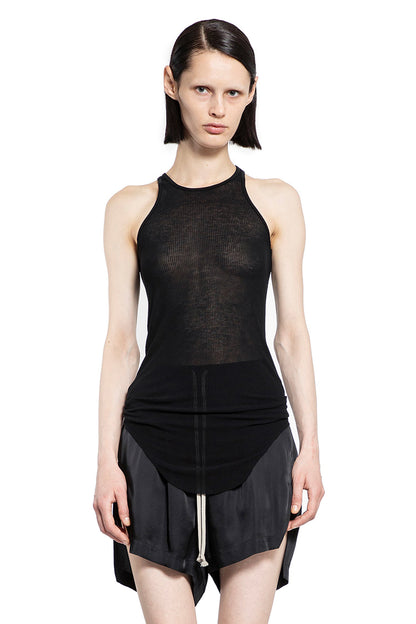 RICK OWENS WOMAN BLACK T-SHIRTS & TANK TOPS