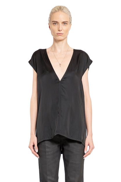 Antonioli RICK OWENS WOMAN BLACK T-SHIRTS & TANK TOPS