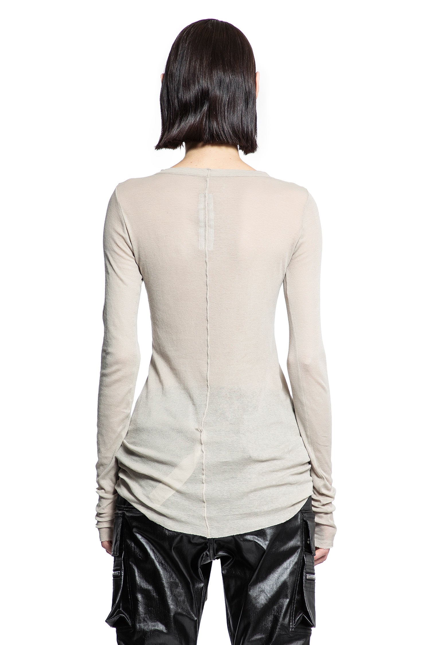 Long sleeve tee in mini rib jersey