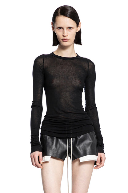 Antonioli RICK OWENS WOMAN BLACK T-SHIRTS & TANK TOPS