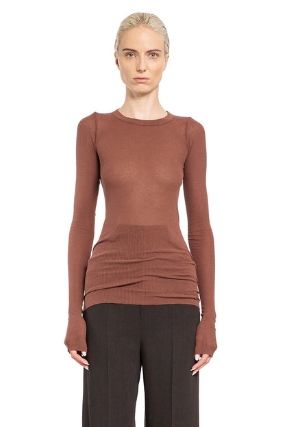 Antonioli RICK OWENS WOMAN BROWN T-SHIRTS & TANK TOPS