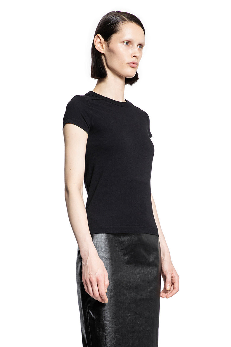 RICK OWENS WOMAN BLACK T-SHIRTS & TANK TOPS