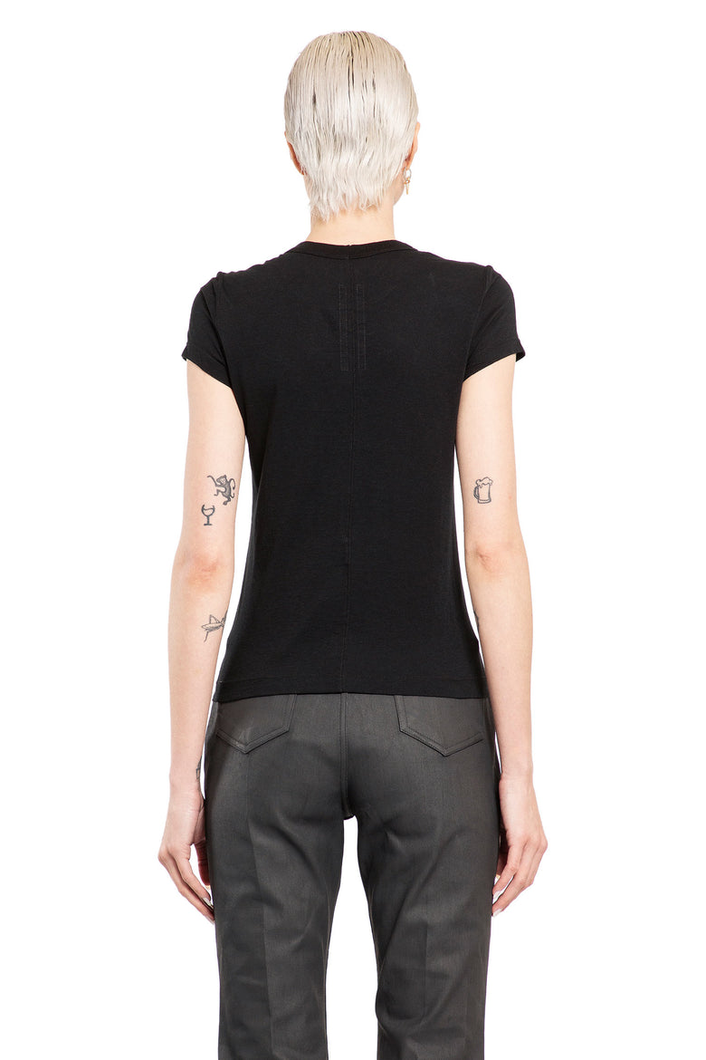 RICK OWENS WOMAN BLACK T-SHIRTS & TANK TOPS