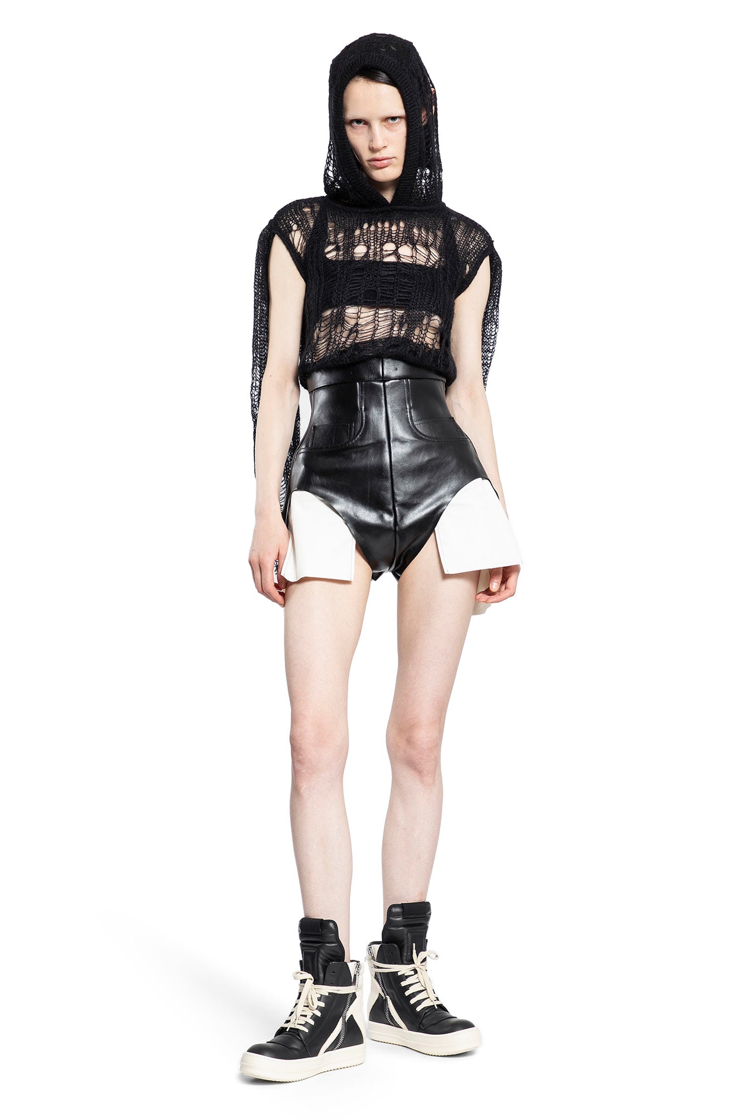 RICK OWENS WOMAN BLACK SHORTS