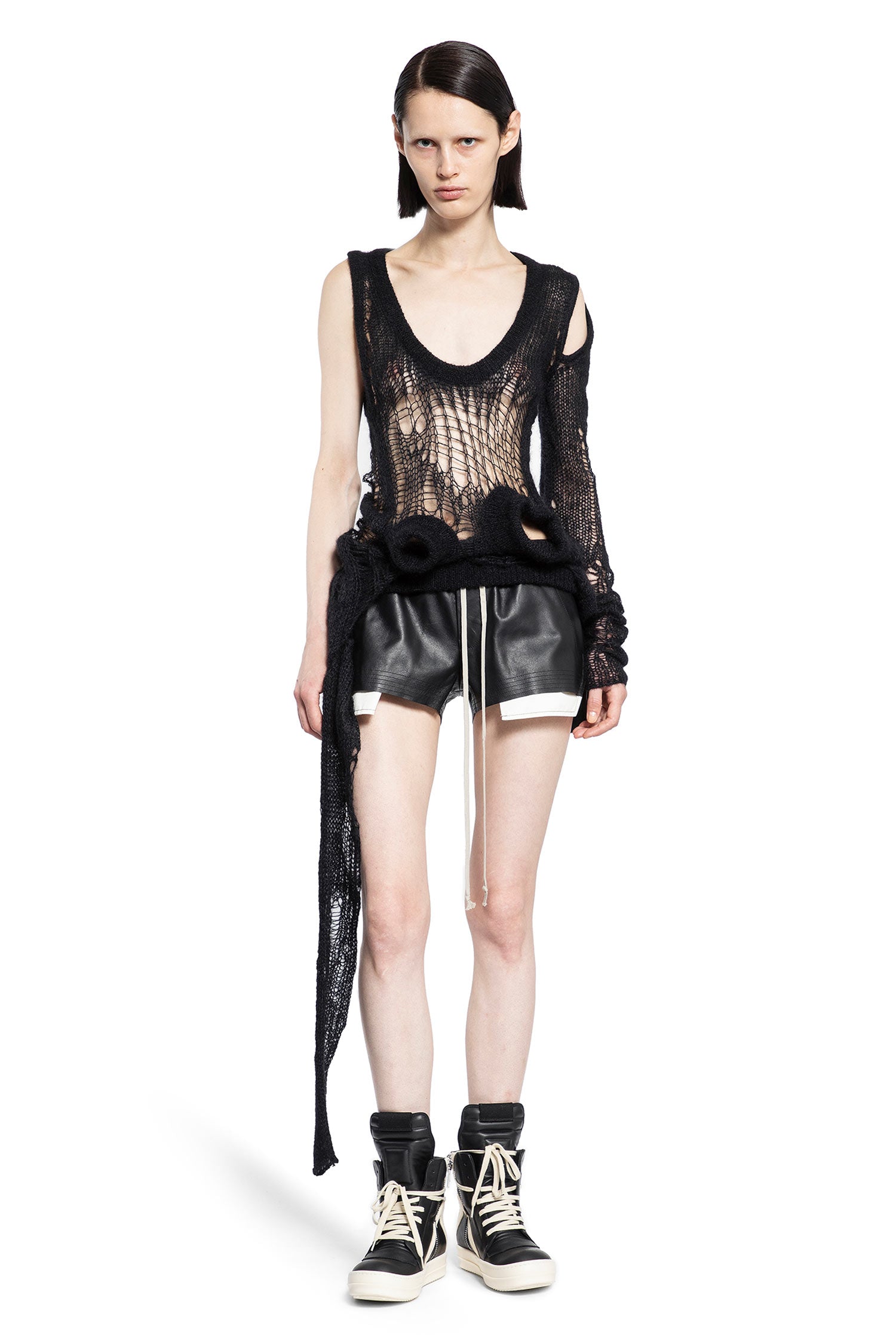 RICK OWENS WOMAN BLACK SHORTS