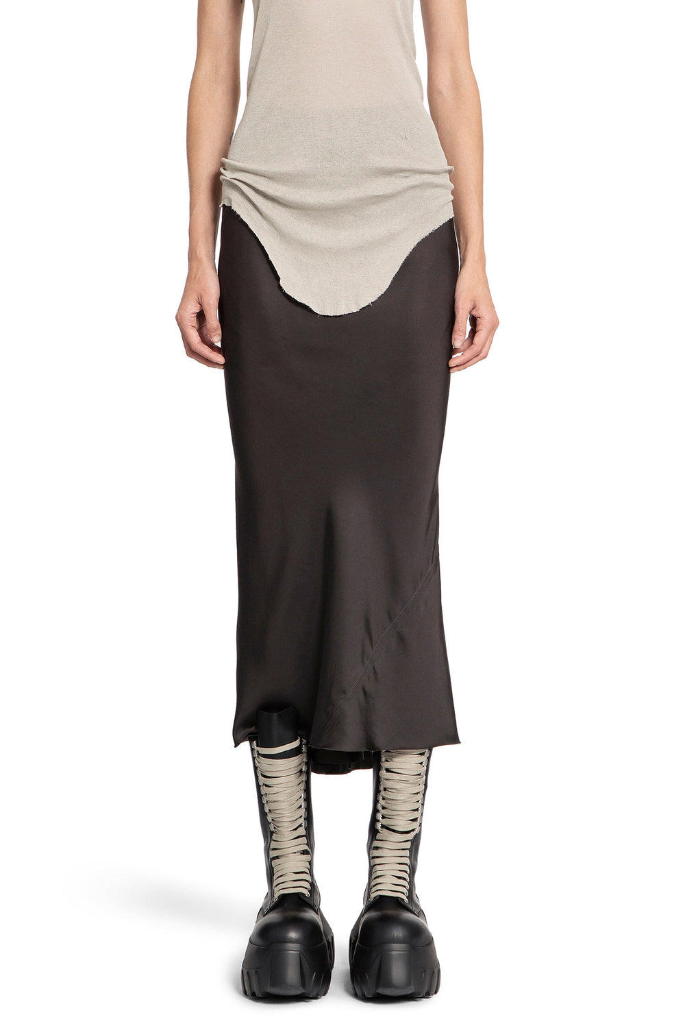 RICK OWENS WOMAN GREY SKIRTS