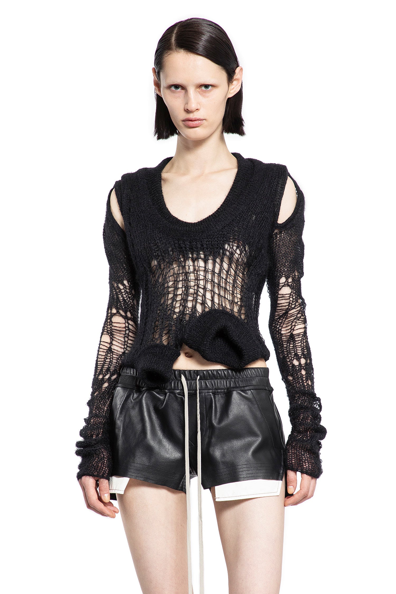 RICK OWENS WOMAN BLACK KNITWEAR