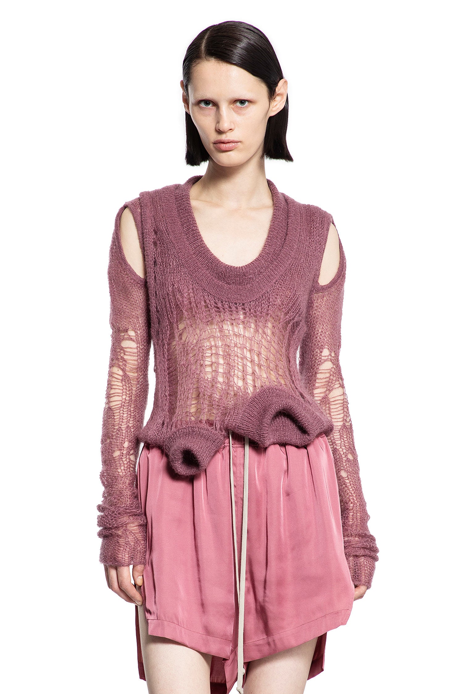 RICK OWENS WOMAN PINK KNITWEAR