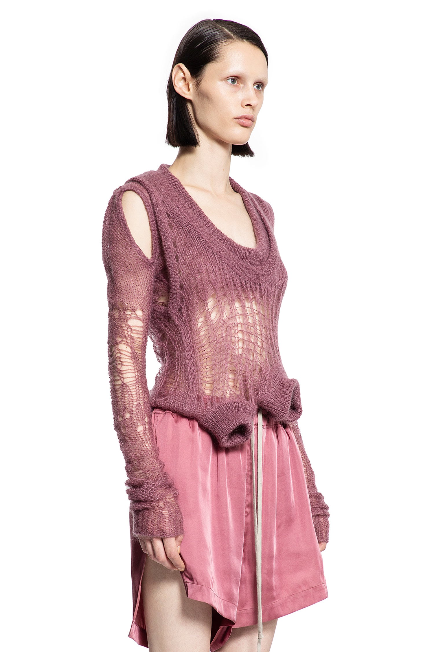 RICK OWENS WOMAN PINK KNITWEAR