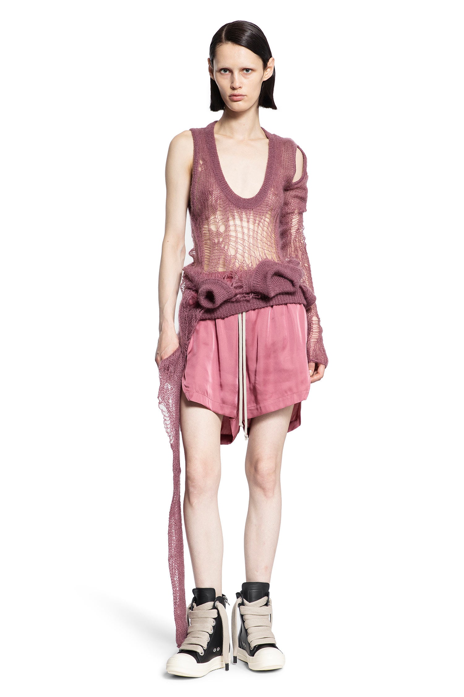 RICK OWENS WOMAN PINK KNITWEAR