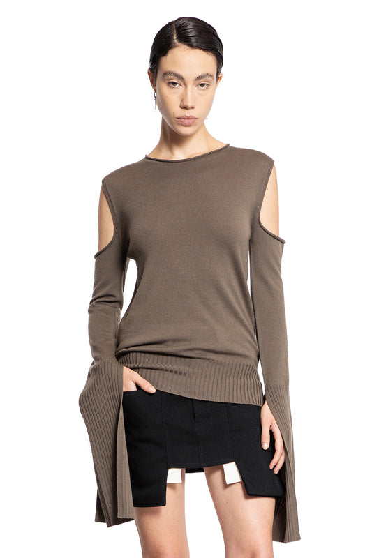 RICK OWENS WOMAN GREY KNITWEAR