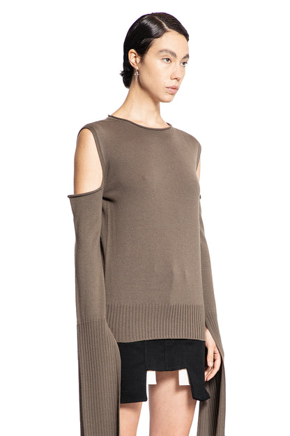 RICK OWENS WOMAN GREY KNITWEAR