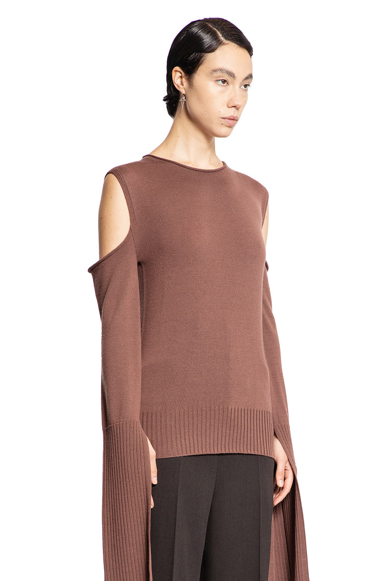 RICK OWENS WOMAN BROWN KNITWEAR