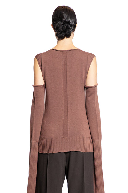 RICK OWENS WOMAN BROWN KNITWEAR