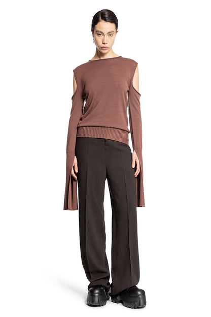 RICK OWENS WOMAN BROWN KNITWEAR